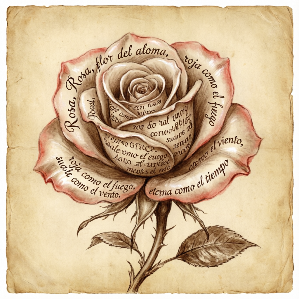Caligrama de la Rosa