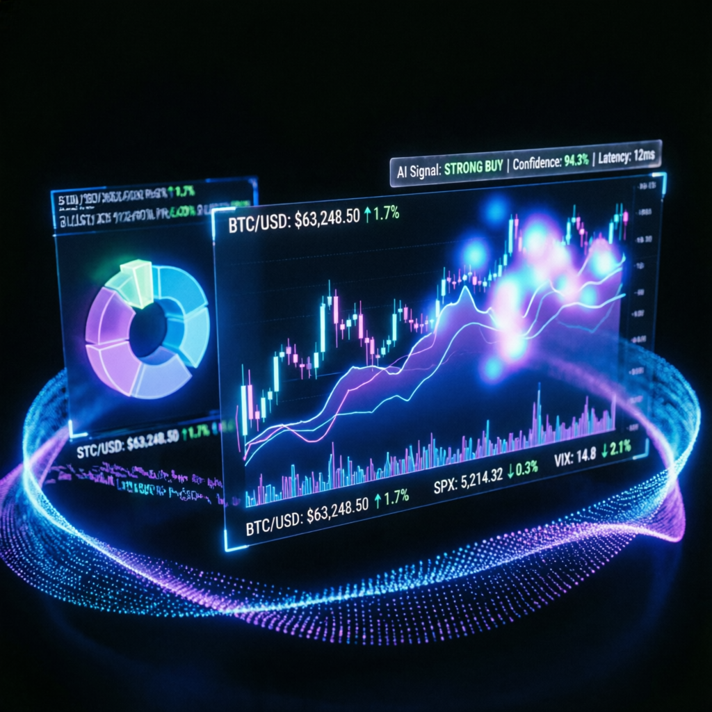 AI-powered Apex Trader Funding evaluation dashboard with real-time financial charts