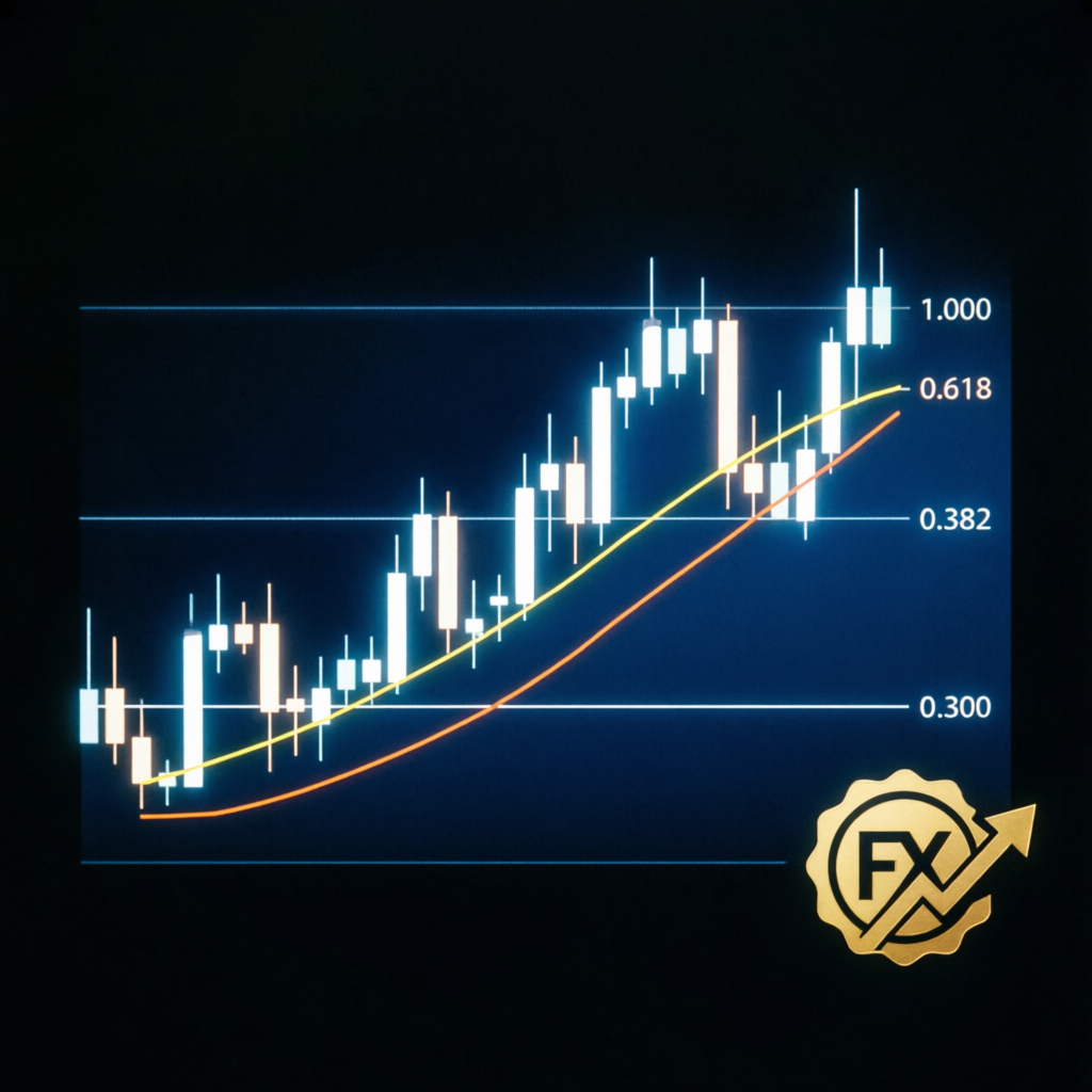 Technical trading strategy chart with Fibonacci levels for Apex consistency rule management