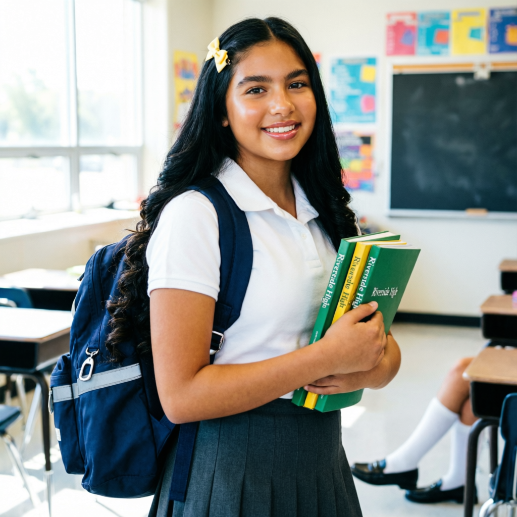Estudiante sonriente COOPFEPROCA