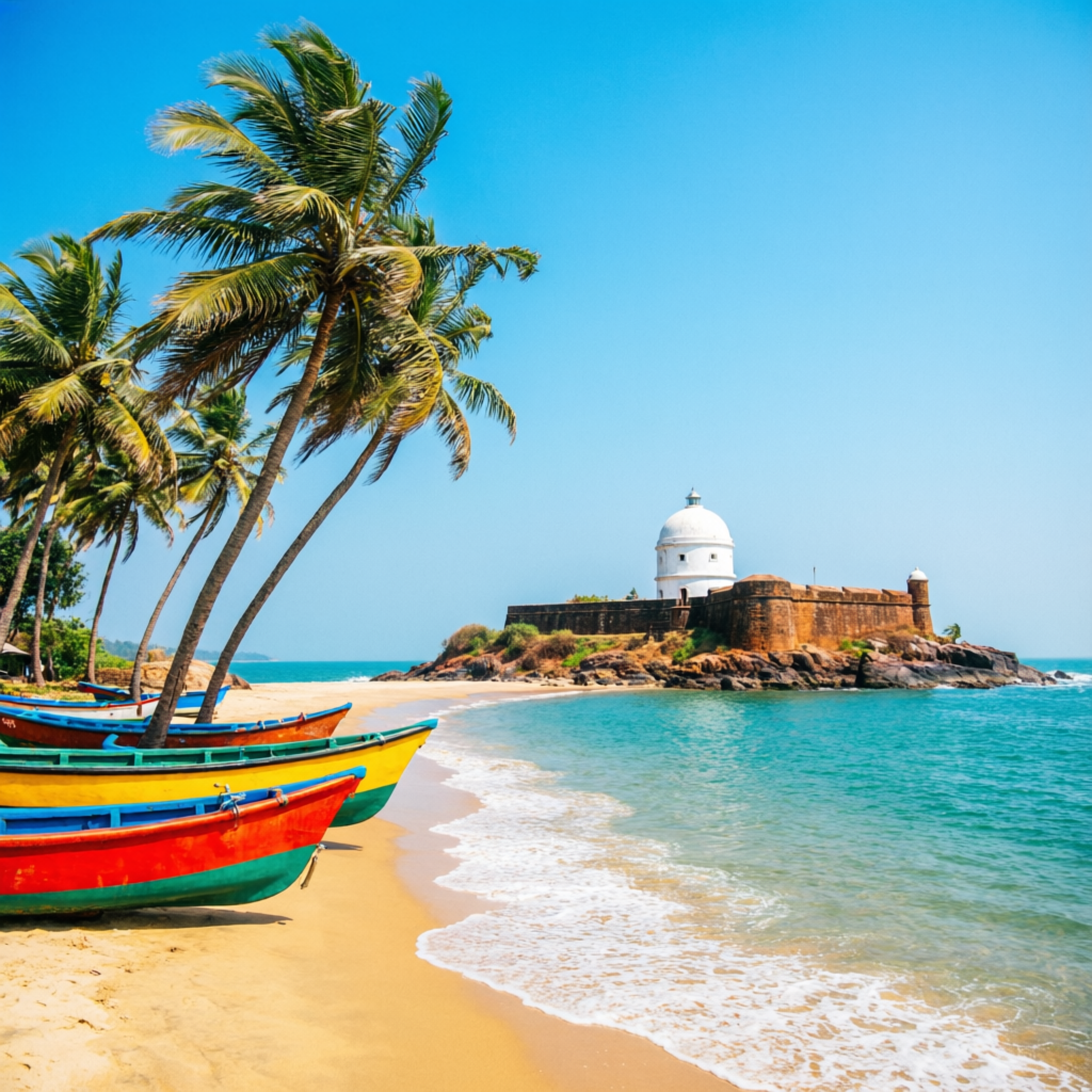 North Goa tour – Fort Aguada and beaches