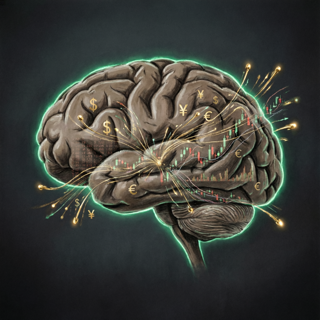 Trading psychology brain visualization