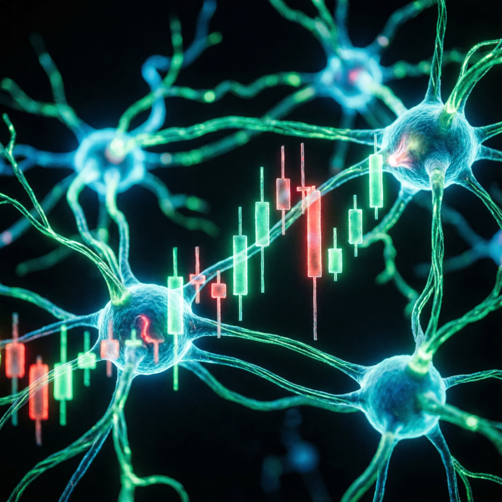 AI trading algorithm visualization