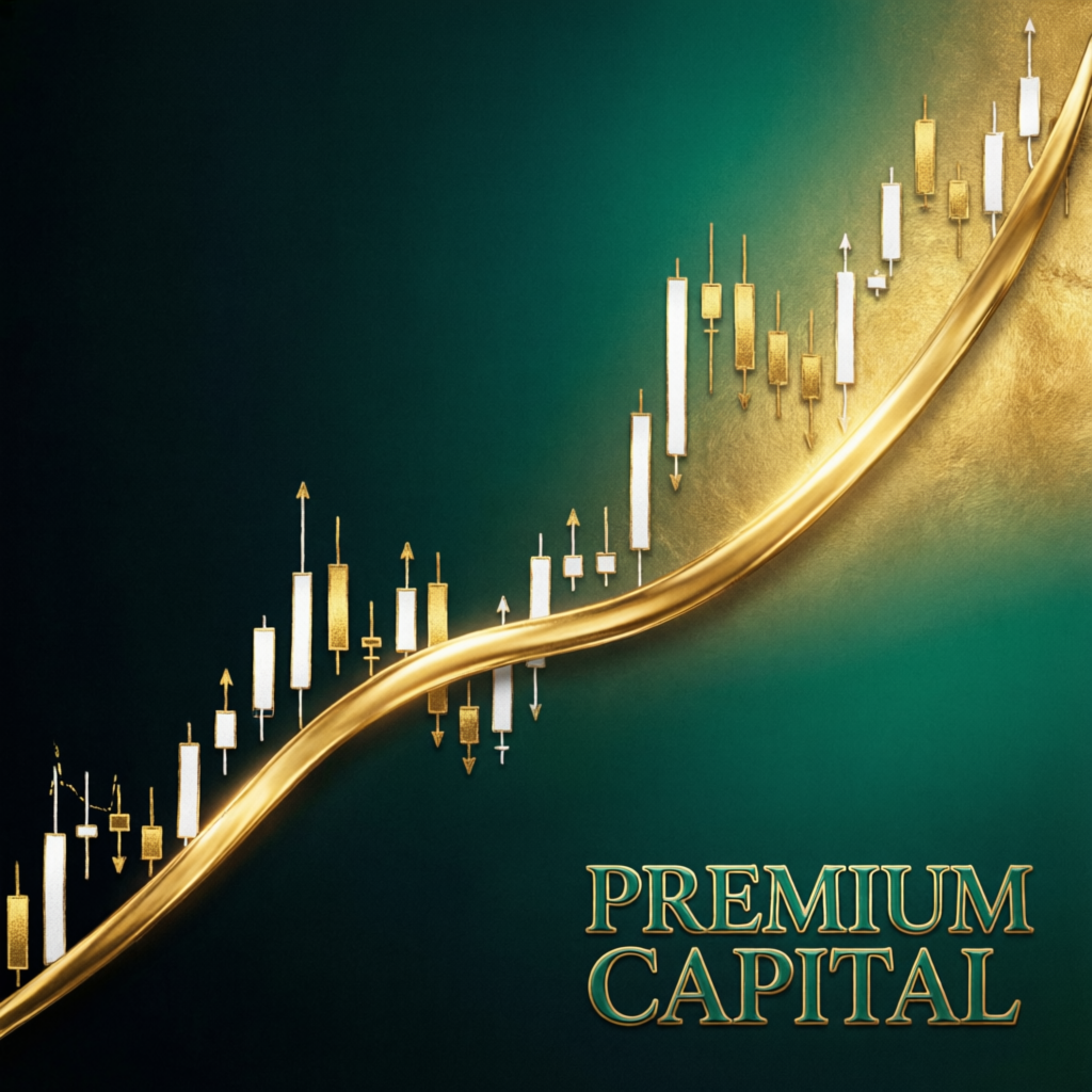 Financial growth chart showing consistent profit distribution