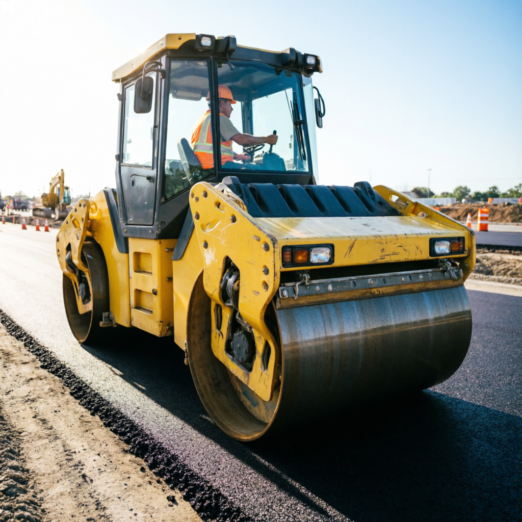 Roller compactor operator training