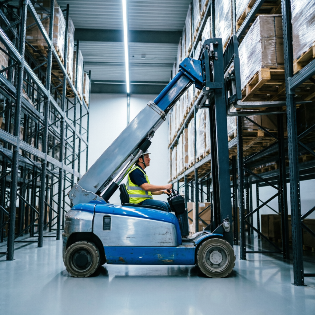Reach truck operator training