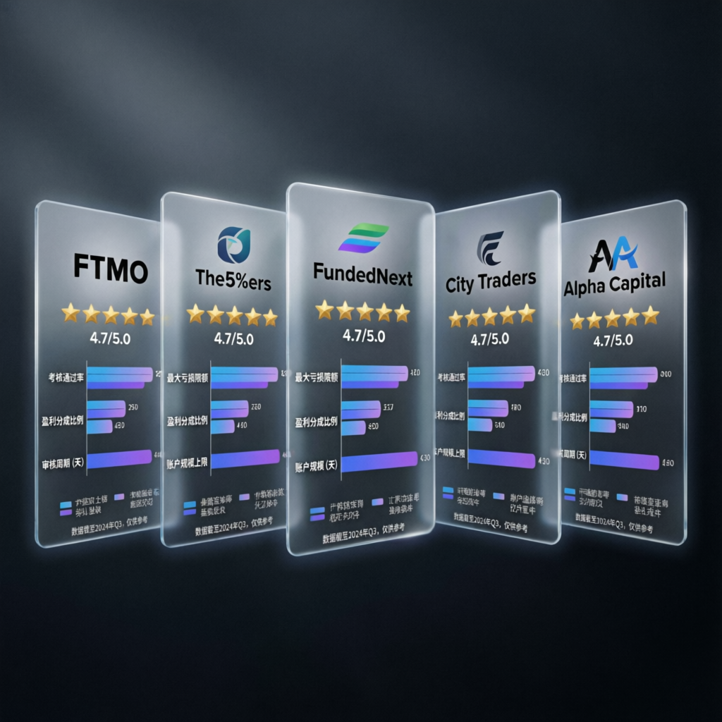 Prop firm comparison chart showing Apex Trader Funding vs competitors