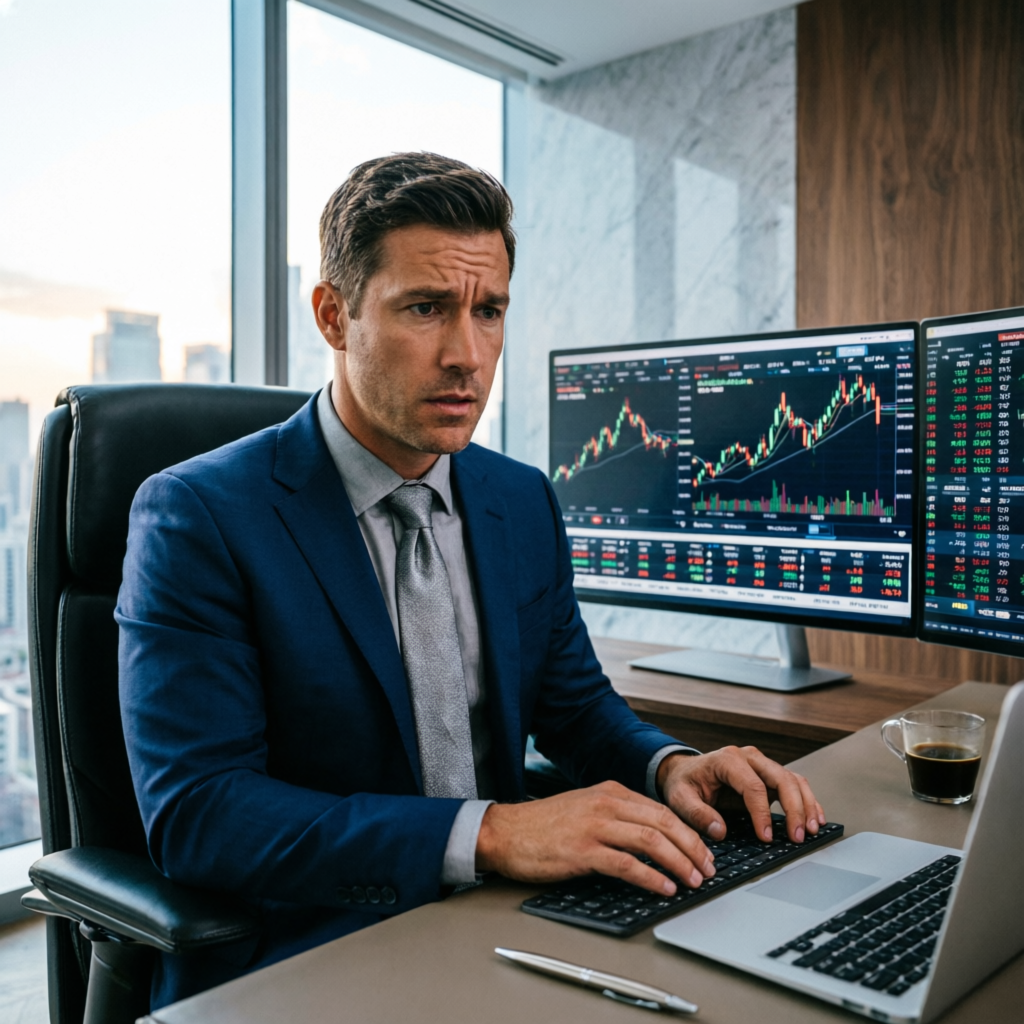 Professional trader analyzing currency pairs at PFM Capitals