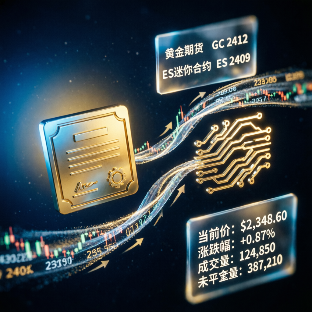 Futures trading contracts visualization with market data streams