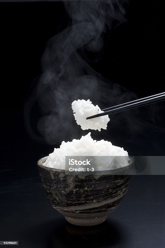 Perfect rice with chopsticks - ready to serve
