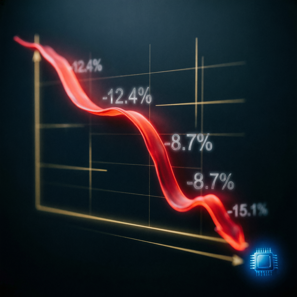 Trading drawdown chart showing risk management