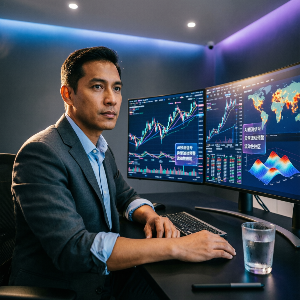 Professional trader analyzing Apex Trader Funding charts on multiple monitors