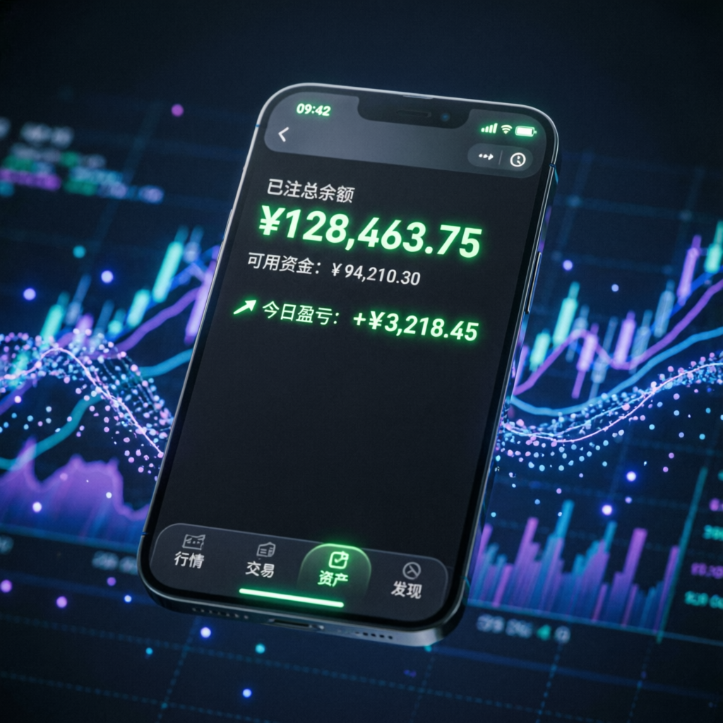 Mobile trading app showing funded account profits