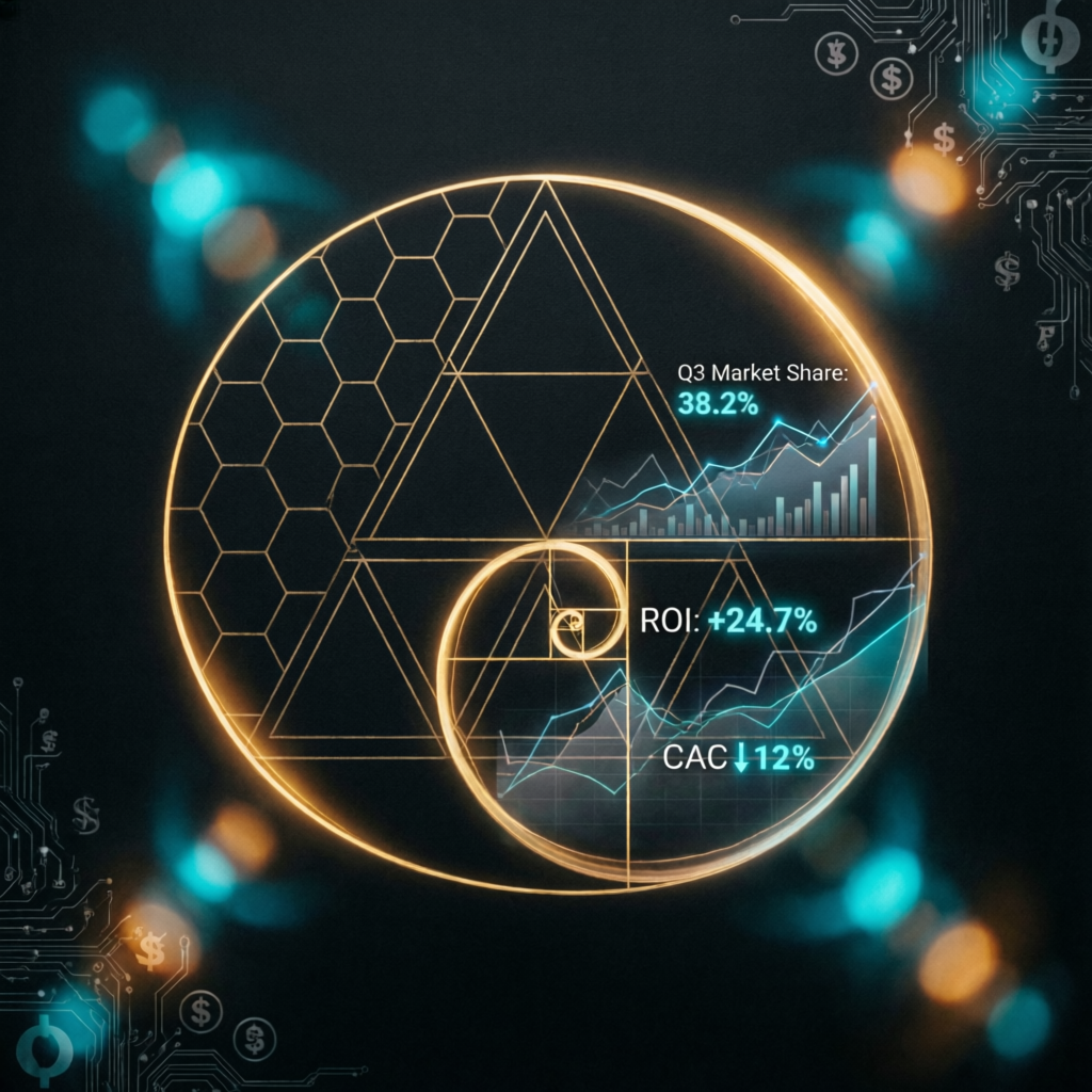 Strategic financial planning with golden ratio and market analysis