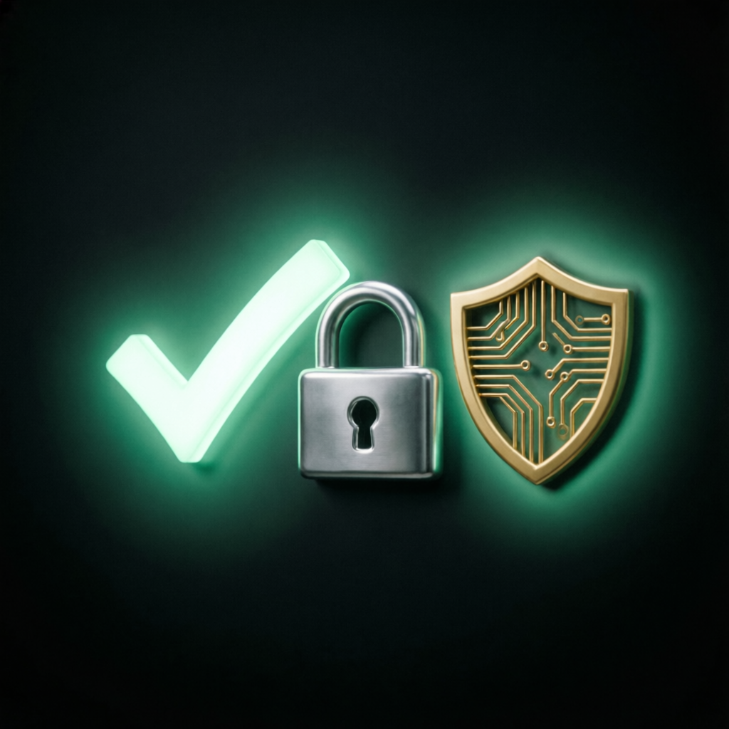 Trust and verification security symbols for prop firm services