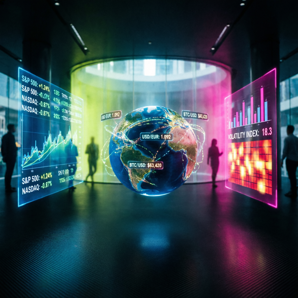 Global trading floor comparing different prop firms