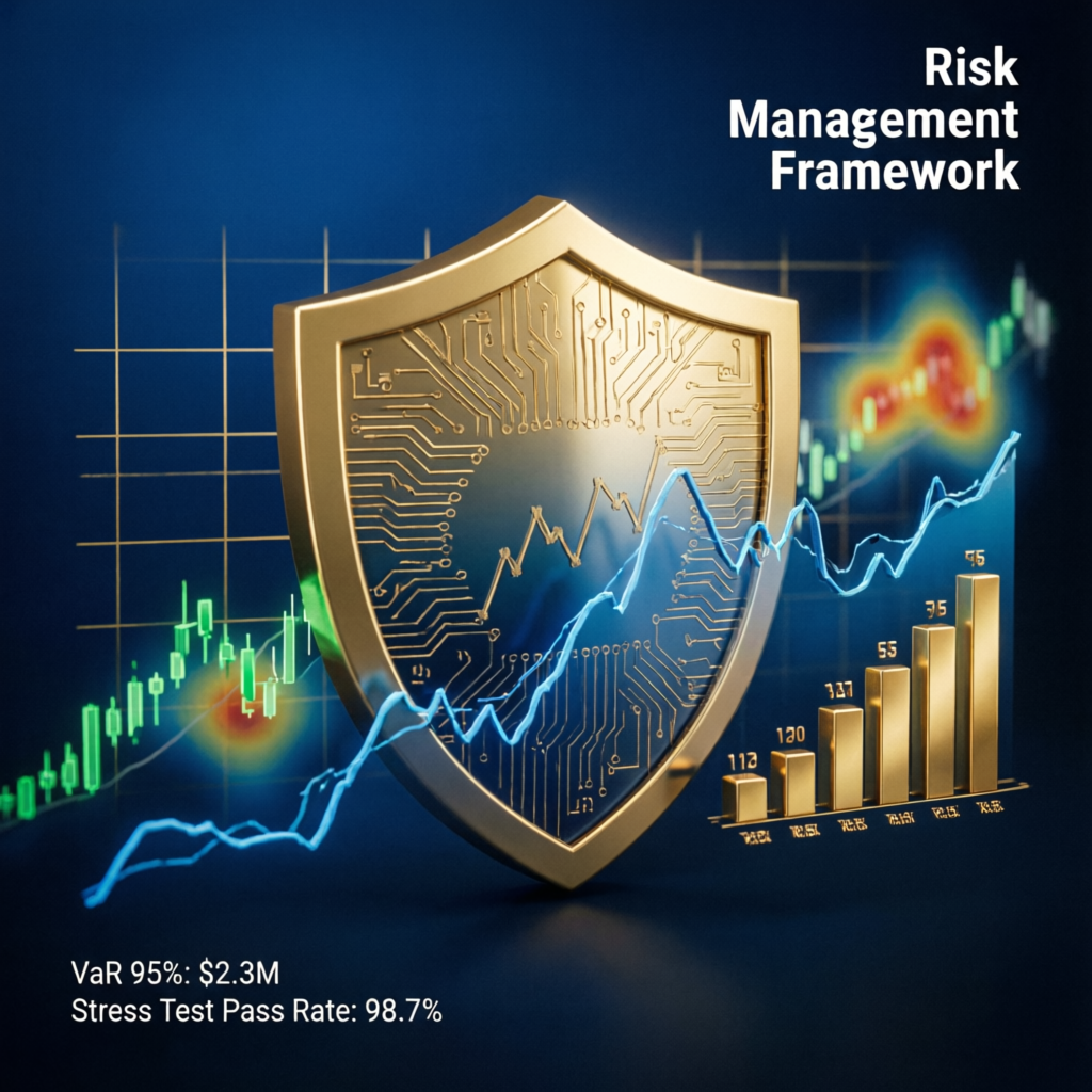 Risk management framework protecting funded trading accounts