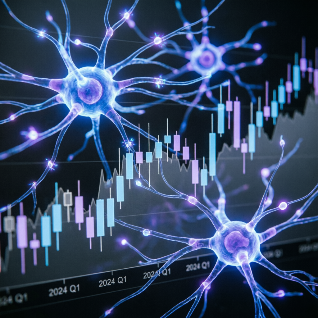AI neural network analyzing Apex Trader Funding evaluation rules with prop firm passing service algorithms